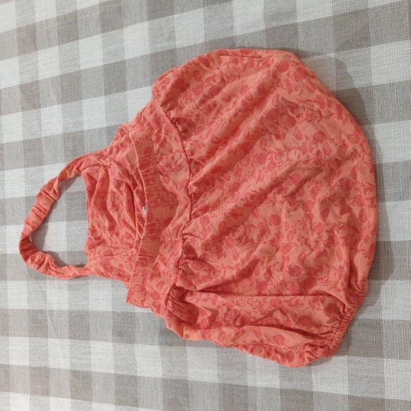 3/$12 - 2T Kate Quinn orange floral romper - Picture 3 of 4